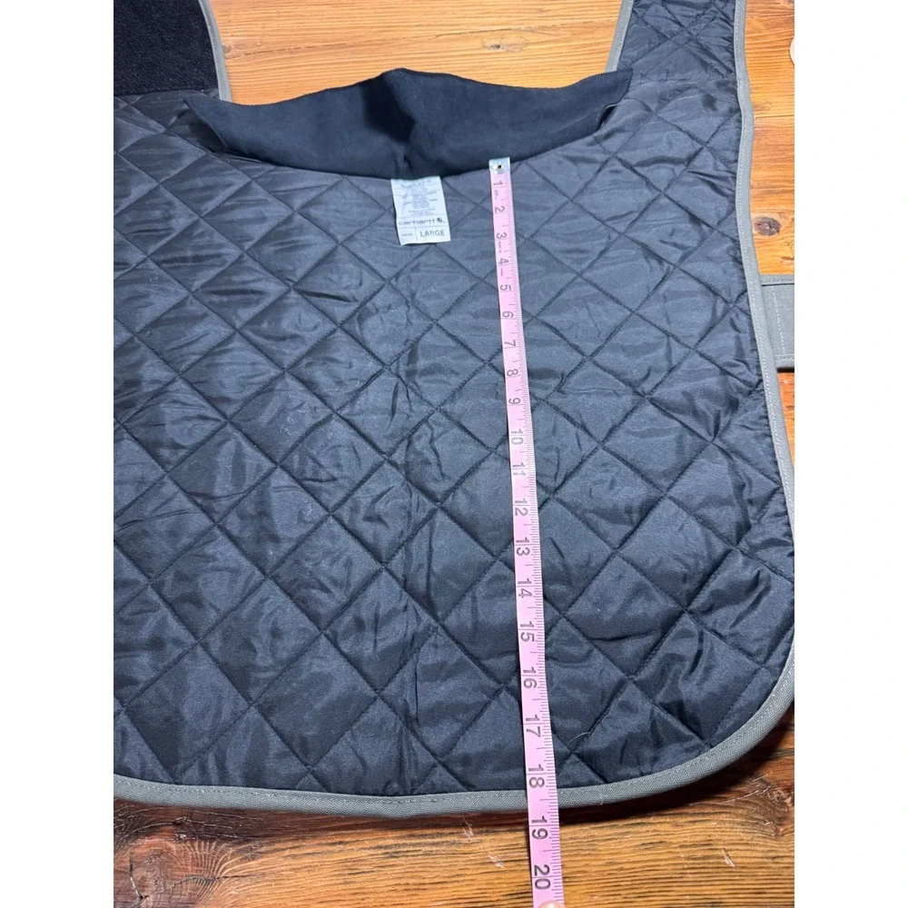 Carhartt Firm Duck Insulated Dog Chore Coat Vest Large Green Canvas PX0340